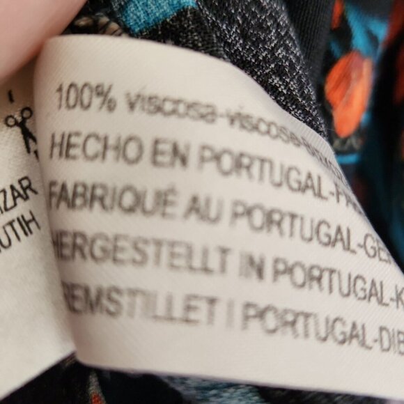 MASSIMO DUTTI | Floral Jumpsuit Black Pink Viscose Sz 2 - Picture 11 of 11